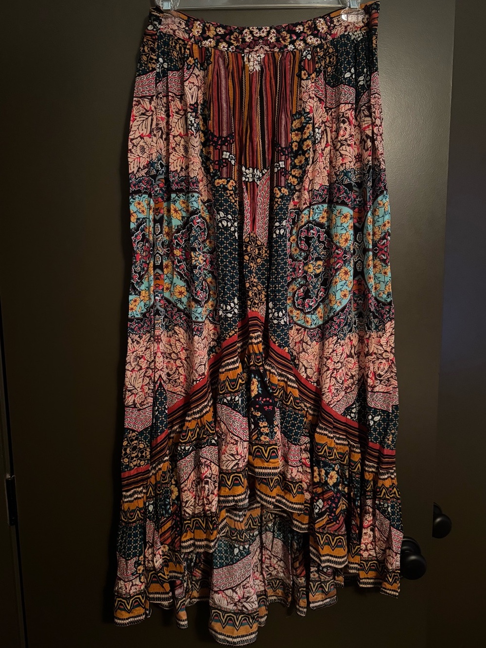 NWT Bhanuni by Jyoti (Anthropologie) High Low Maxi Skirt - Multicolor
